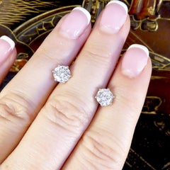 Quality 2.02ct Diamond Stud Earrings in Platinum with GIA Cert F/VS