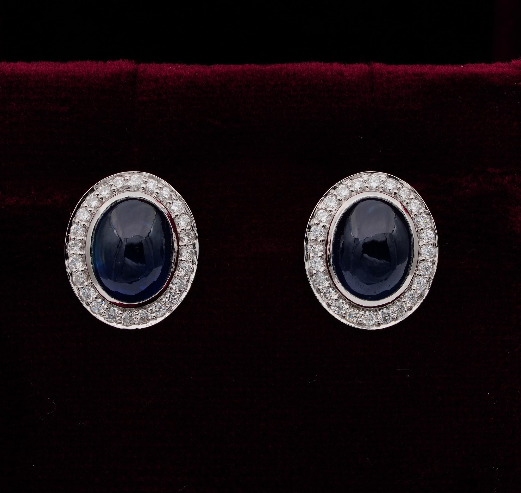 The Classy Must

Perfect always on beautiful contemporary stud earrings set with Natural Untreated Sapphires and glistening Diamonds in a timeless style suitable at any time

Fine sheer quality, hand crafted as unique of solid Platinum – bearing