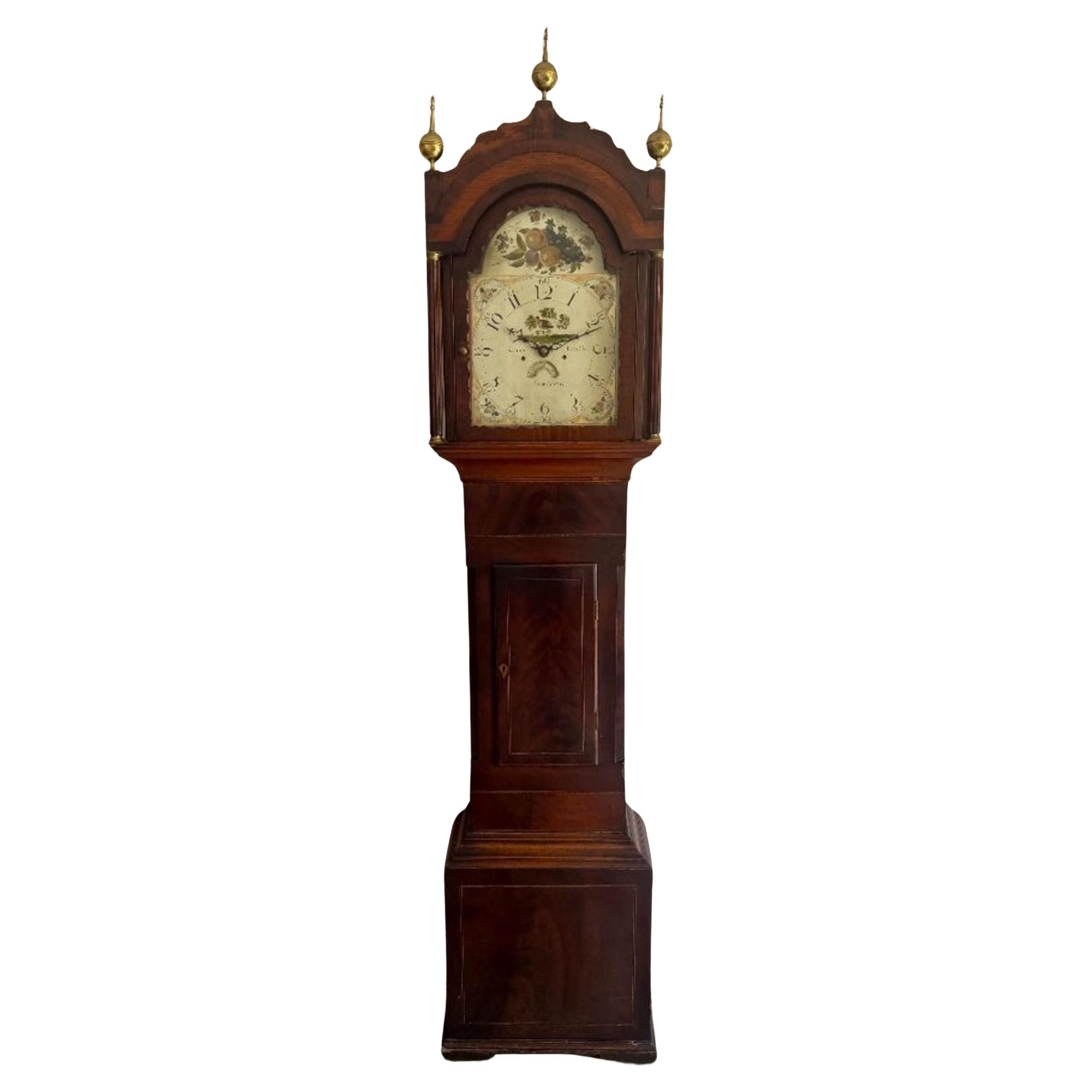 Quality Antique 18th century mahogany longcase clock For Sale
