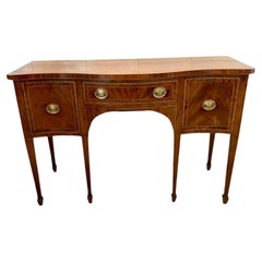 Quality Antique 19th Century Mahogany Serpentine Fronted Sideboard