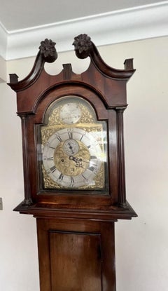 Quality antique 19th century Scottish mahogany long case clock