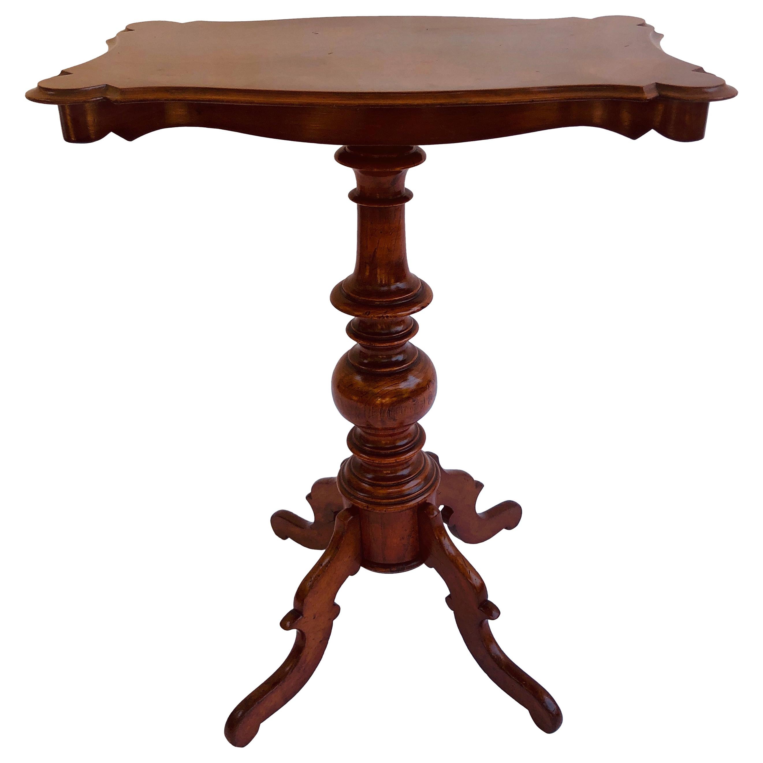 Lampe/table d'appoint victorienne en acajou du 19ème siècle de qualité supérieure