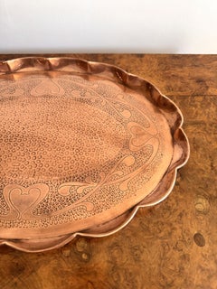 Quality antique Art Nouveau copper tray