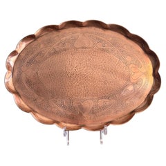 Quality antique Art Nouveau copper tray