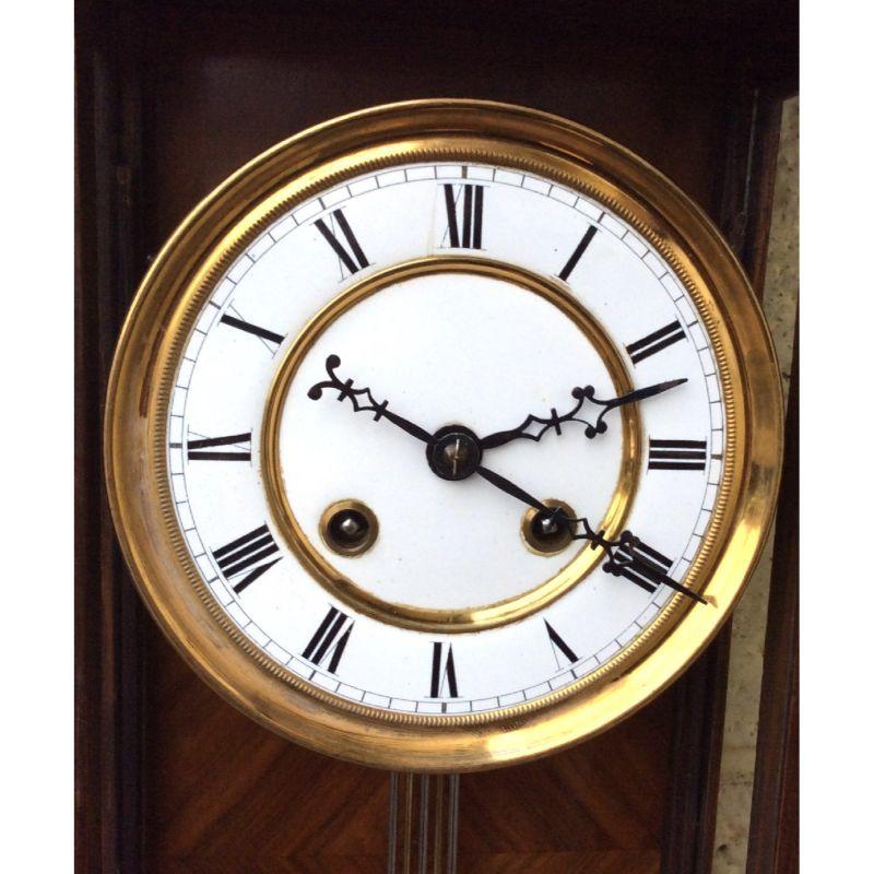 Antike Wiener Frühlings-Uhr in hochwertiger Qualität aus schwarzem Walnussholz von Gustav Becker (19. Jahrhundert) im Angebot