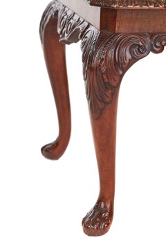 Quality Antique Burr Walnut Carved Coffee Table