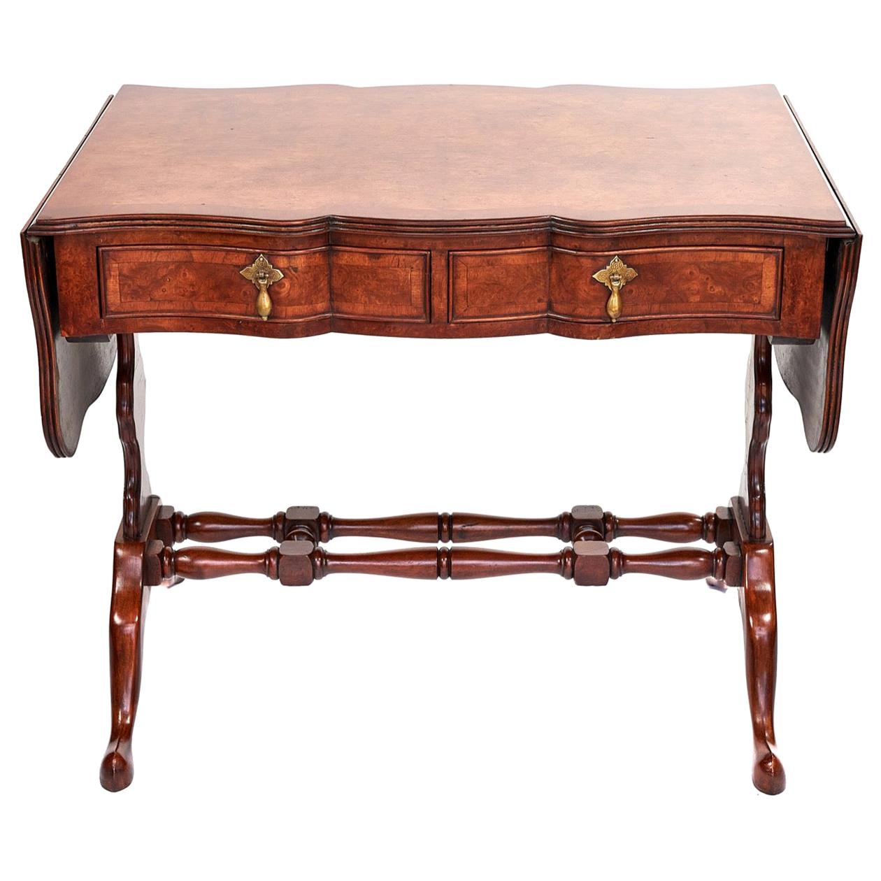 Quality Antique Burr Walnut Centre Sofa Table