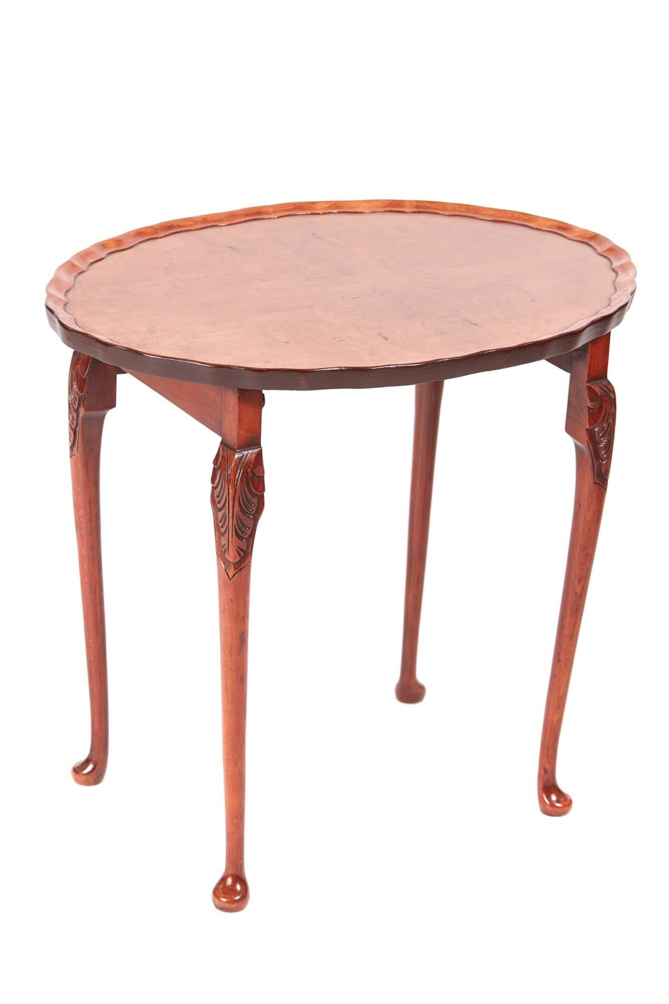 Quality Antique Burr Walnut Nest of Tables For Sale 2