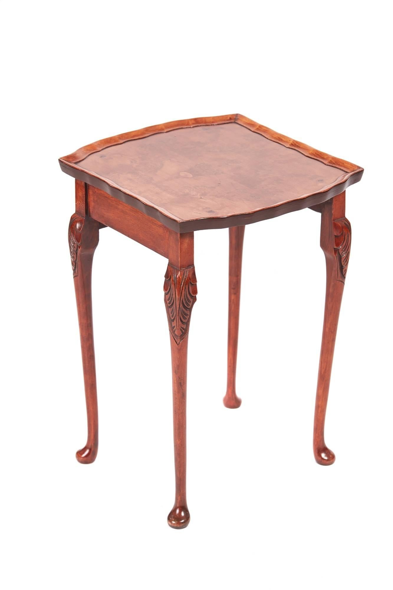 Quality Antique Burr Walnut Nest of Tables For Sale 3