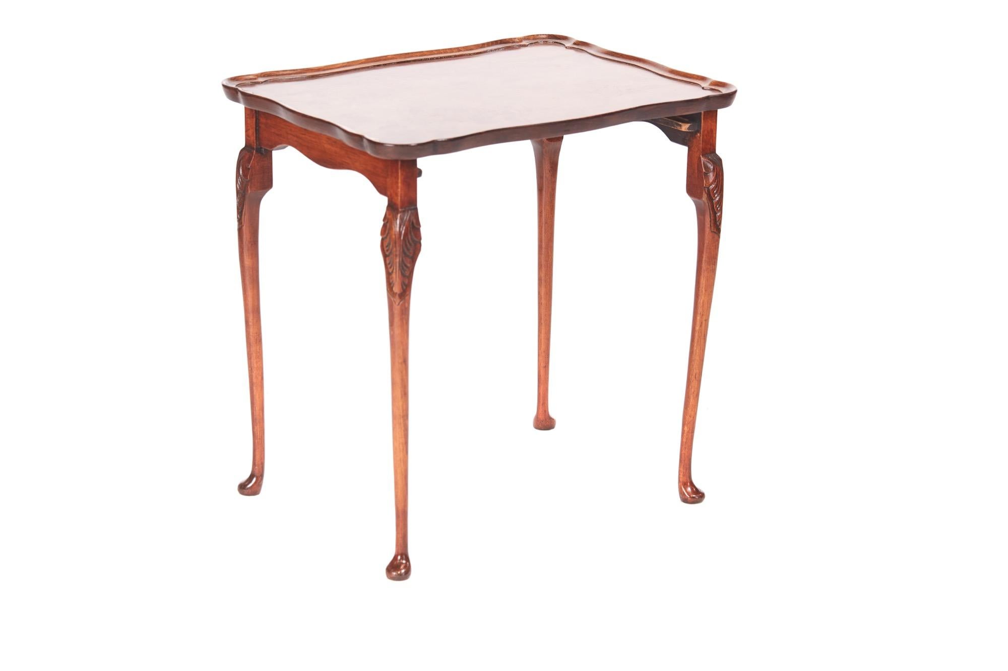 Other Quality Antique Burr Walnut Nest of Three Tables