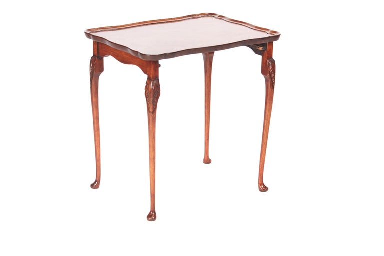 Other Quality Antique Burr Walnut Nest of Three Tables For Sale