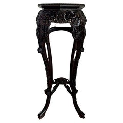 Quality antique carved hardwood Chinese stand 