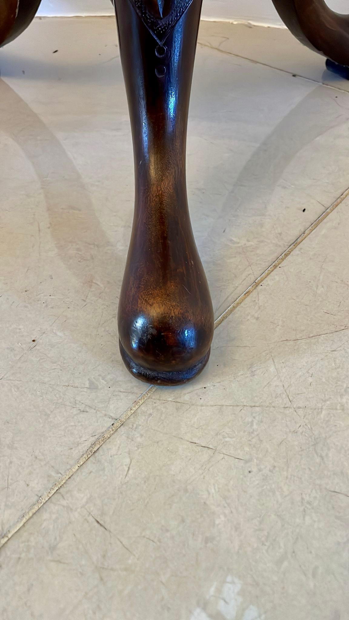 Quality Antique Carved Mahogany Torchere For Sale 3