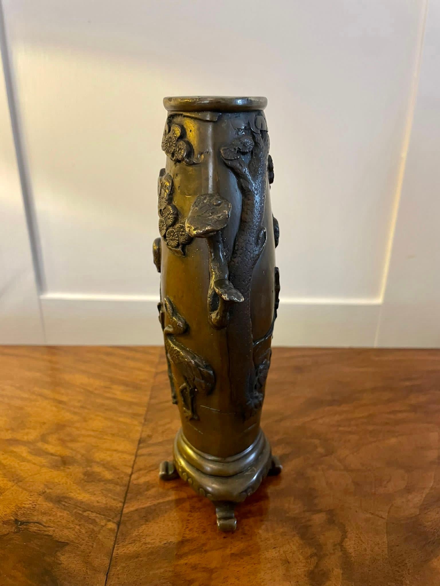 Bronze Vase chinois ancien en bronze de qualité en vente