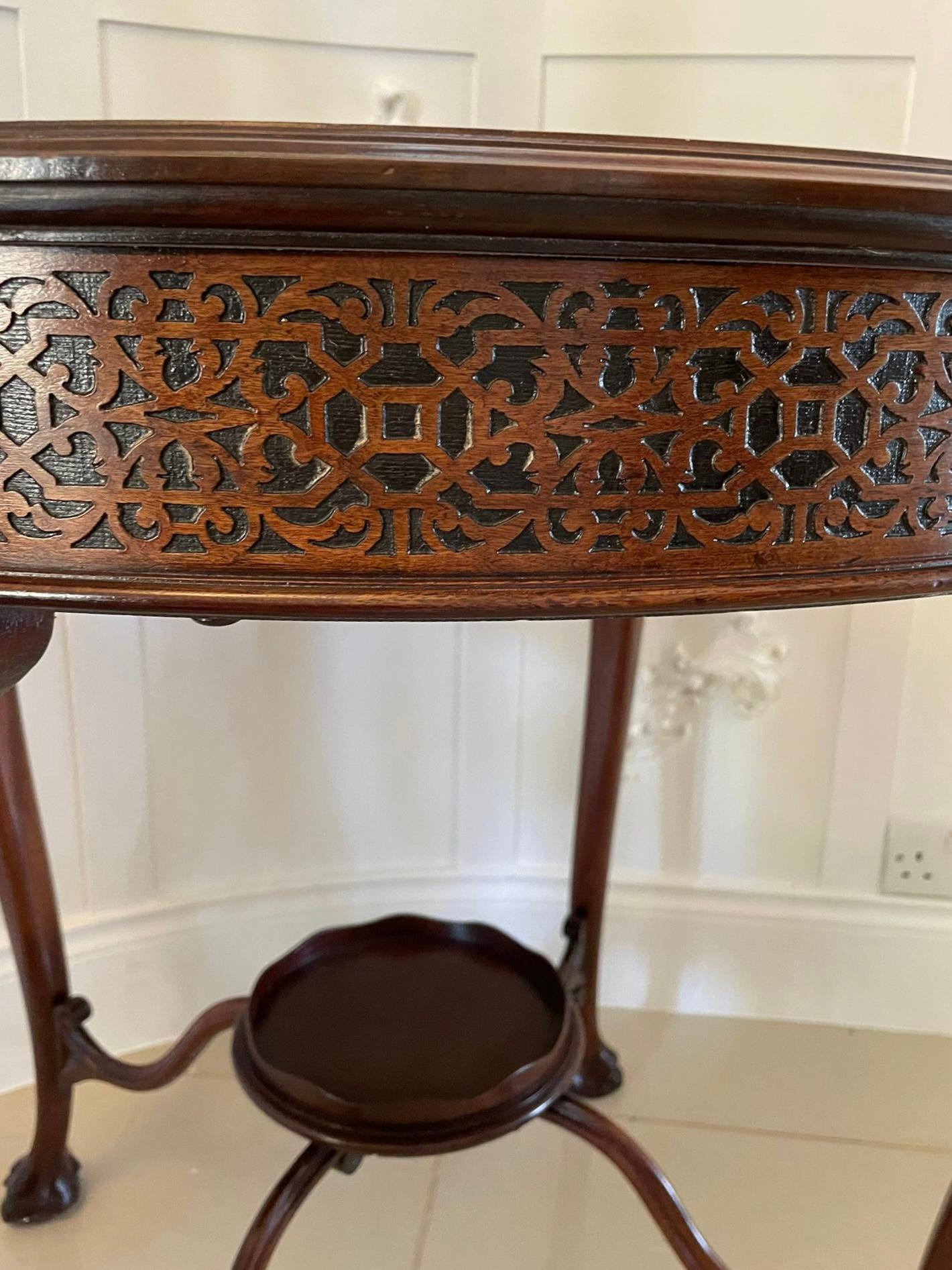 Late 19th Century Quality Antique 'Chippendale Revival' Mahogany Centre Table For Sale