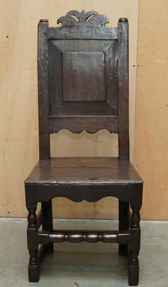 QUALITY ANTIQUE CiRCA 1660 CHARLES II ENGLISH OAK 17TH CENTURY OCCASIONAL CHAIR