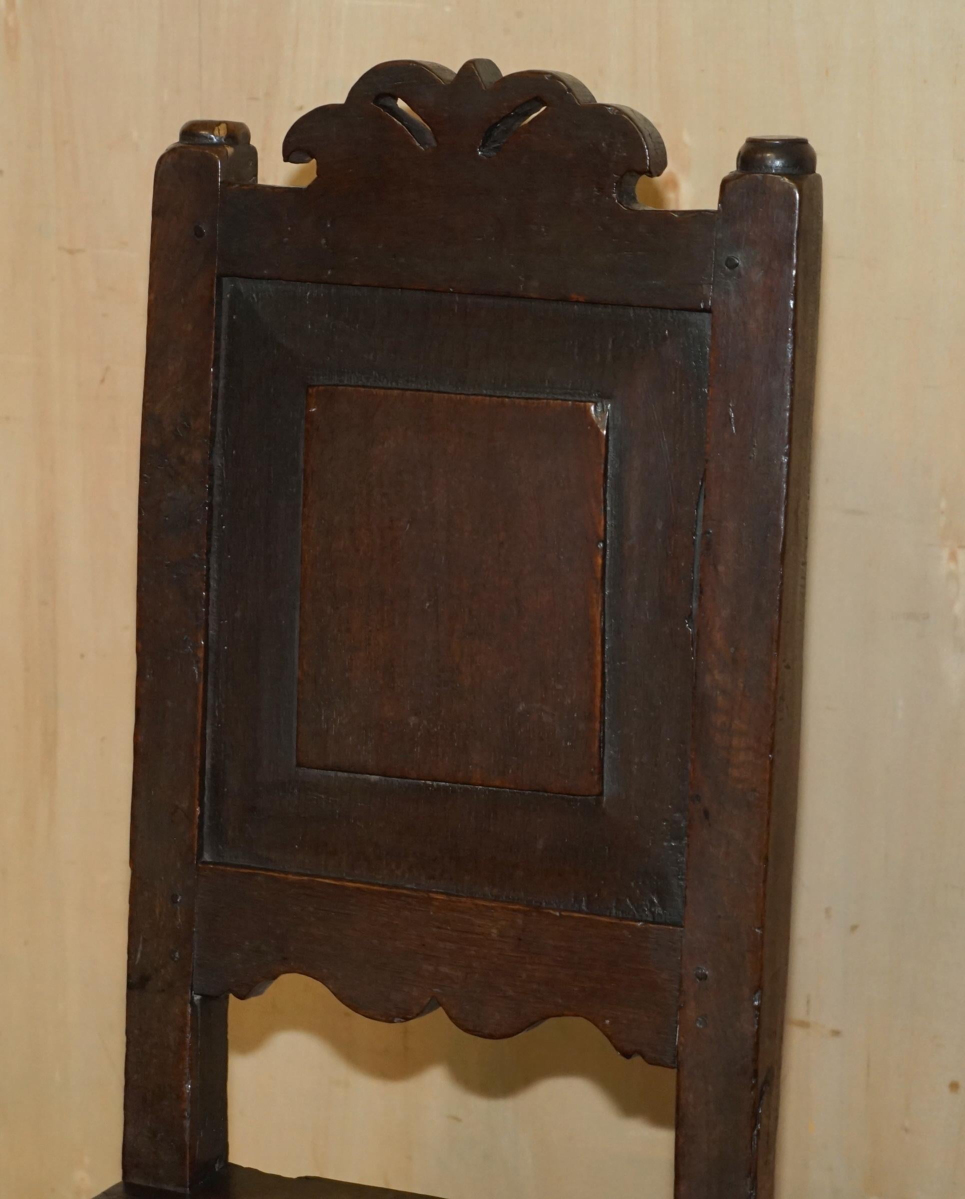 Inglese SEDIA OCCASIONALE ANTICA DI QUALITÀ CIRCA 1660 CHARLES II IN QUERCIA INGLESE DEL XVII SECOLO in vendita