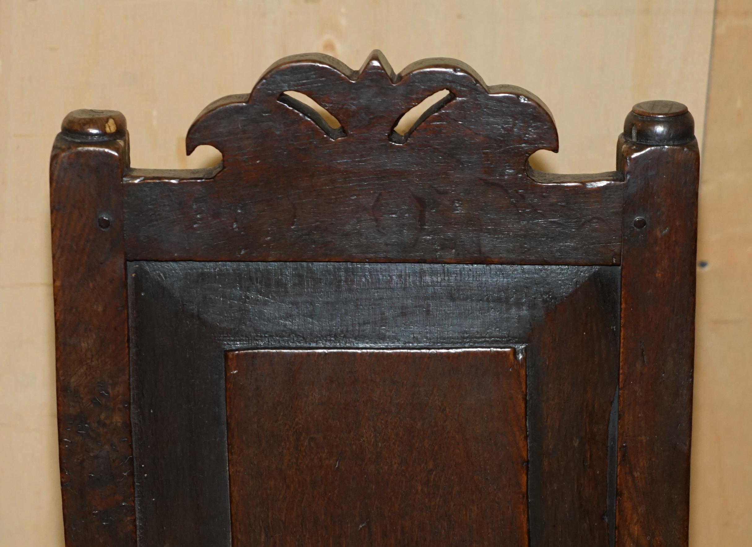 Fatto a mano SEDIA OCCASIONALE ANTICA DI QUALITÀ CIRCA 1660 CHARLES II IN QUERCIA INGLESE DEL XVII SECOLO in vendita