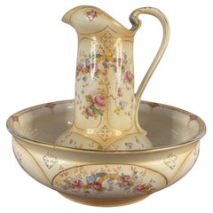 Quality antique Crown Devon jug and bowl set