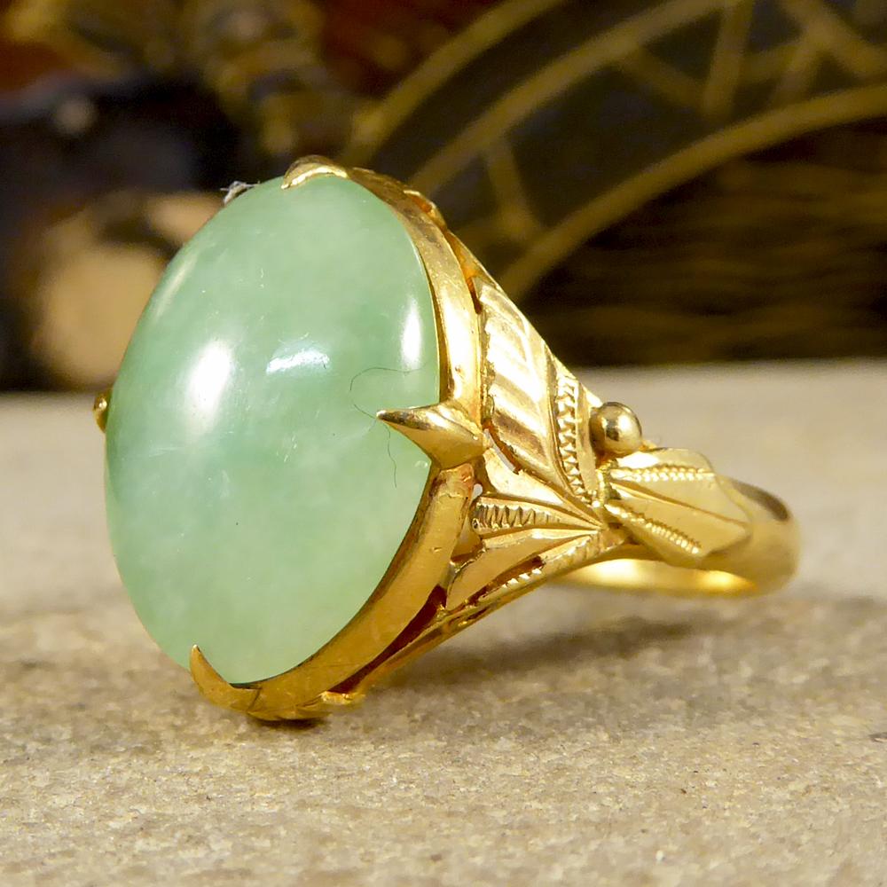 vintage jade gold ring