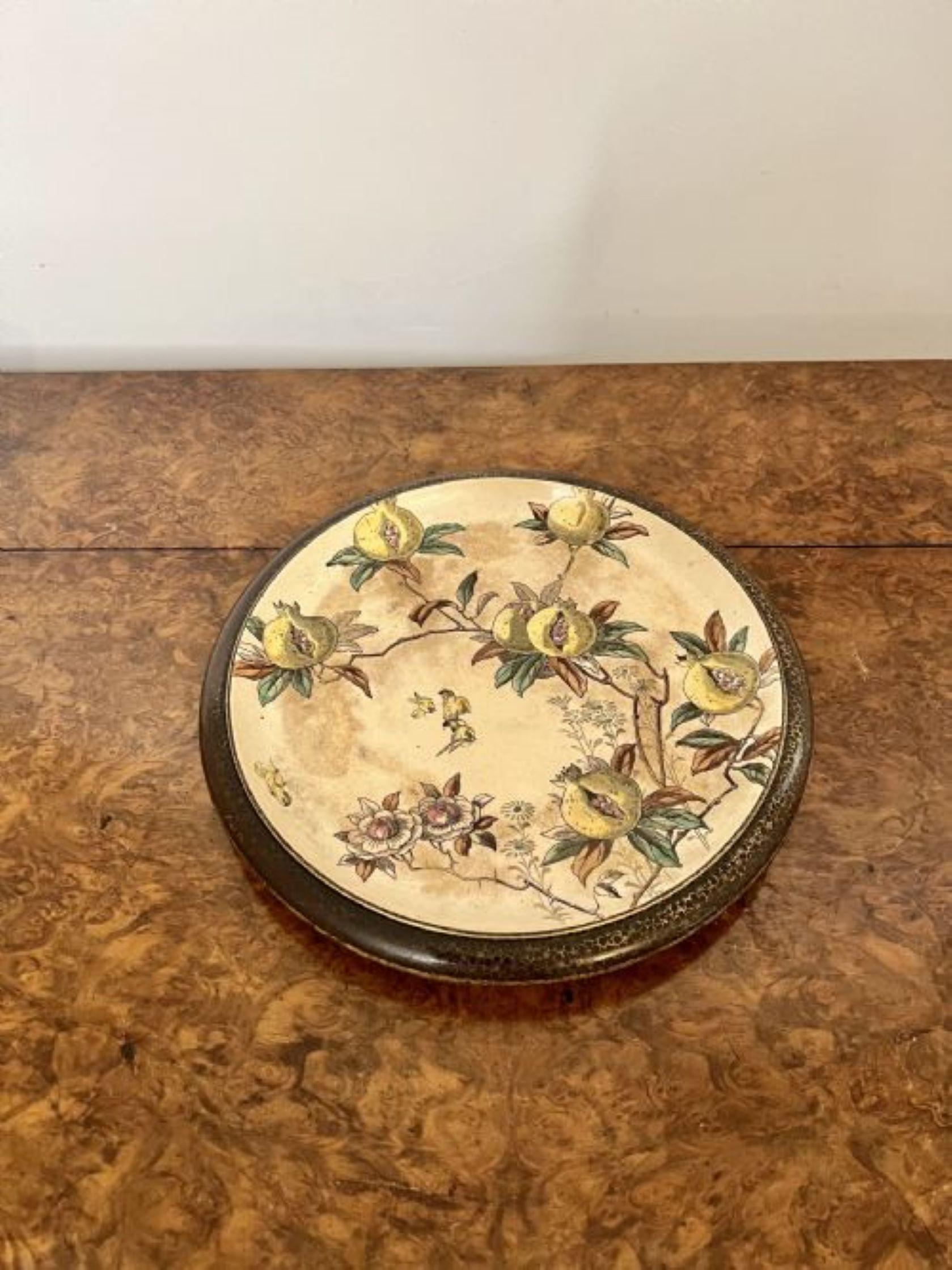 Quality antique Doulton Burslem cheese dish 1
