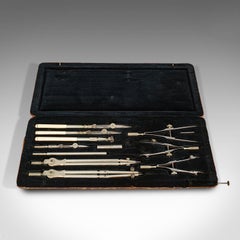 Quality Antique Drawing Instrument Set, German, Architect, Cartographer, Riefler