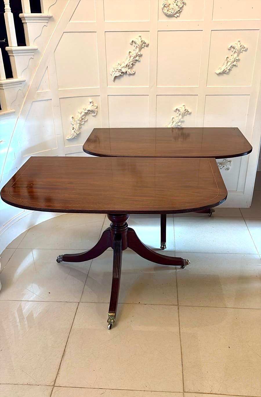 20th Century Quality Antique Edwardian 12 Seater Triple-Pedestal Dining Table For Sale