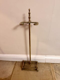 Quality antique Edwardian brass companion set