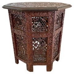 Quality Antique Edwardian Carved Hexagon Shaped Coffee Table