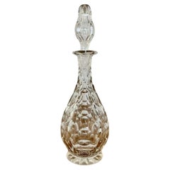 Antiker edwardianischer glockenförmiger Dekanter aus geschliffenem Glas in Qualität 