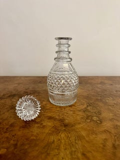 Quality antique Edwardian cut glass decanter