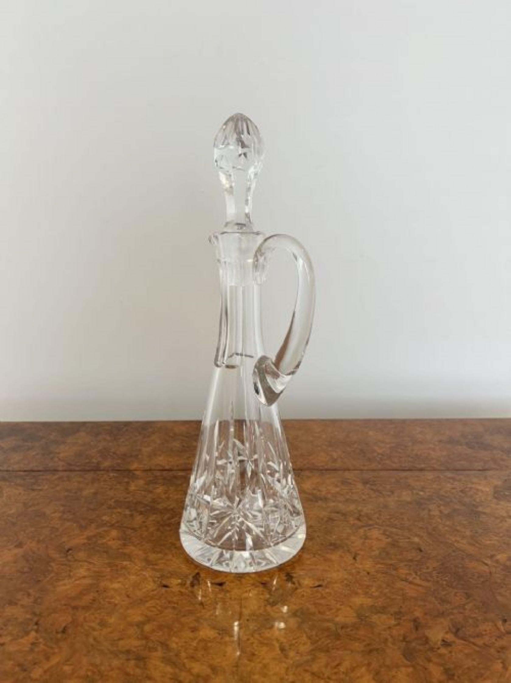 20th Century Quality antique Edwardian cut glass ewer  For Sale