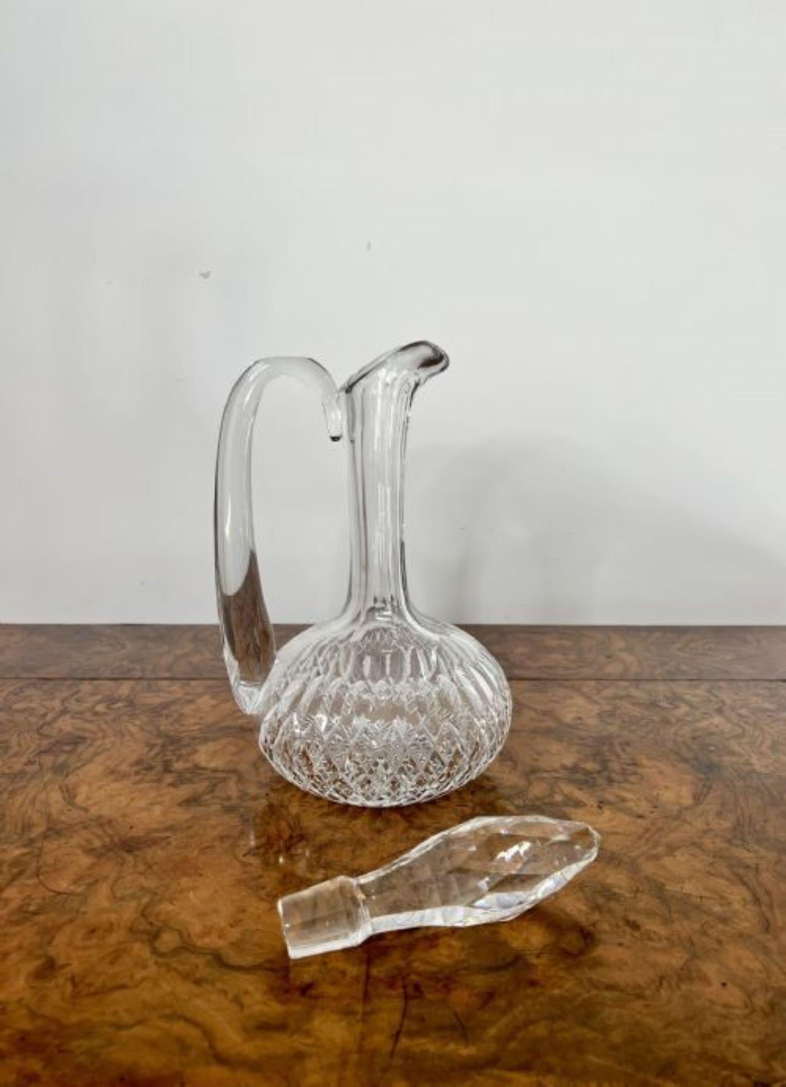 20th Century Quality antique Edwardian cut glass ewer  For Sale