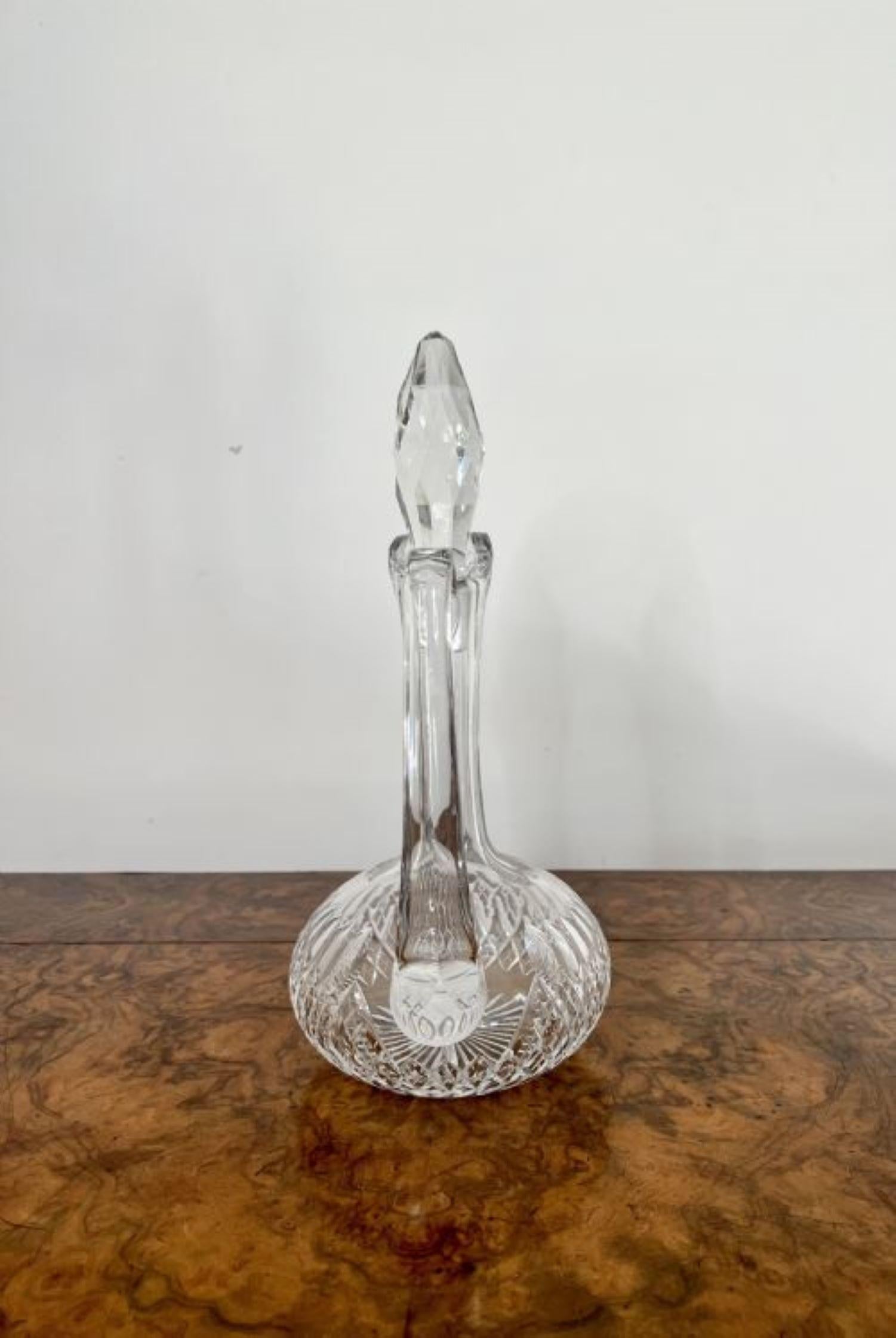 Quality antique Edwardian cut glass ewer  For Sale 1