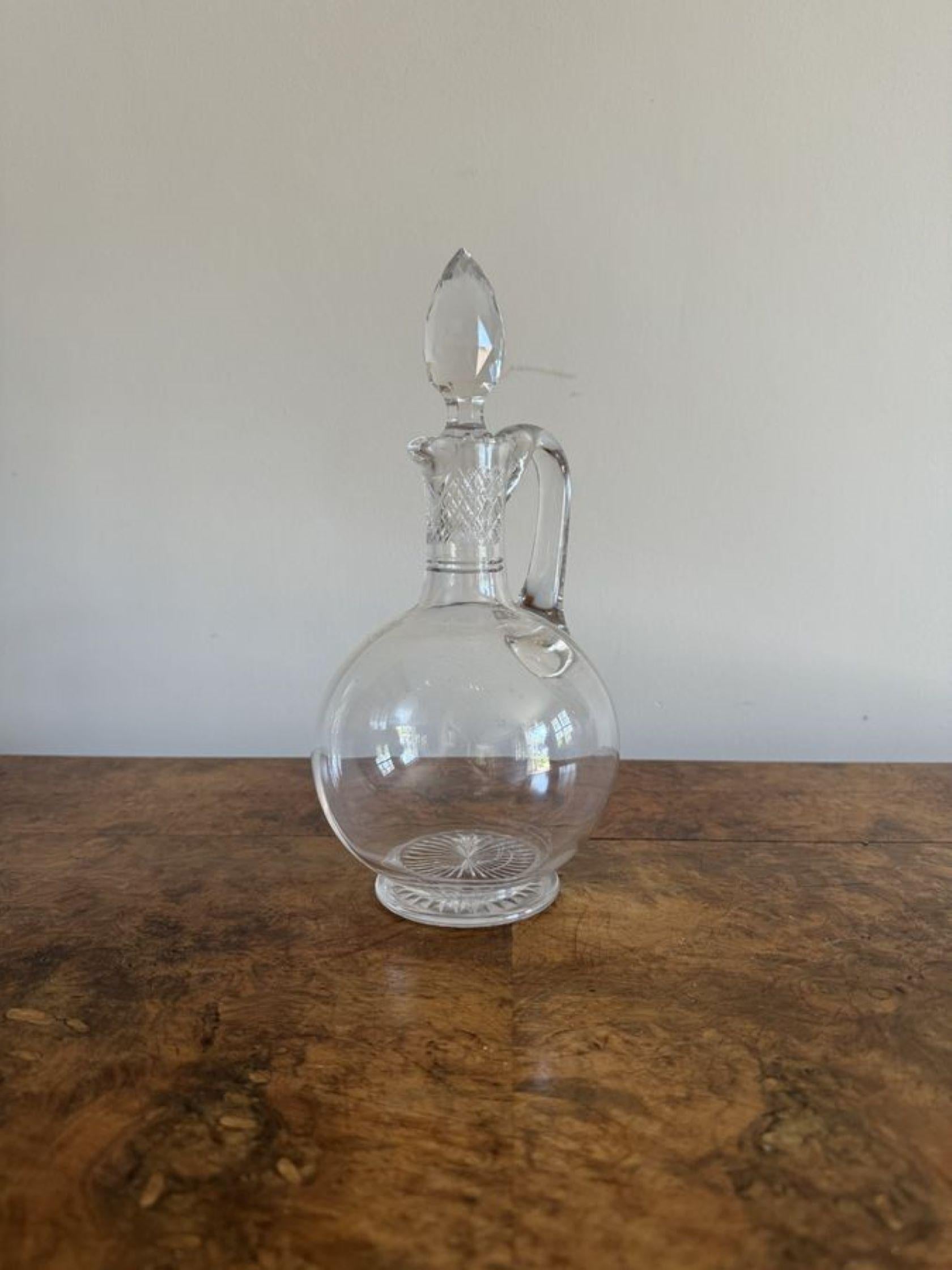 Aguamanil de cristal eduardiano antiguo de calidad Eduardiano en venta