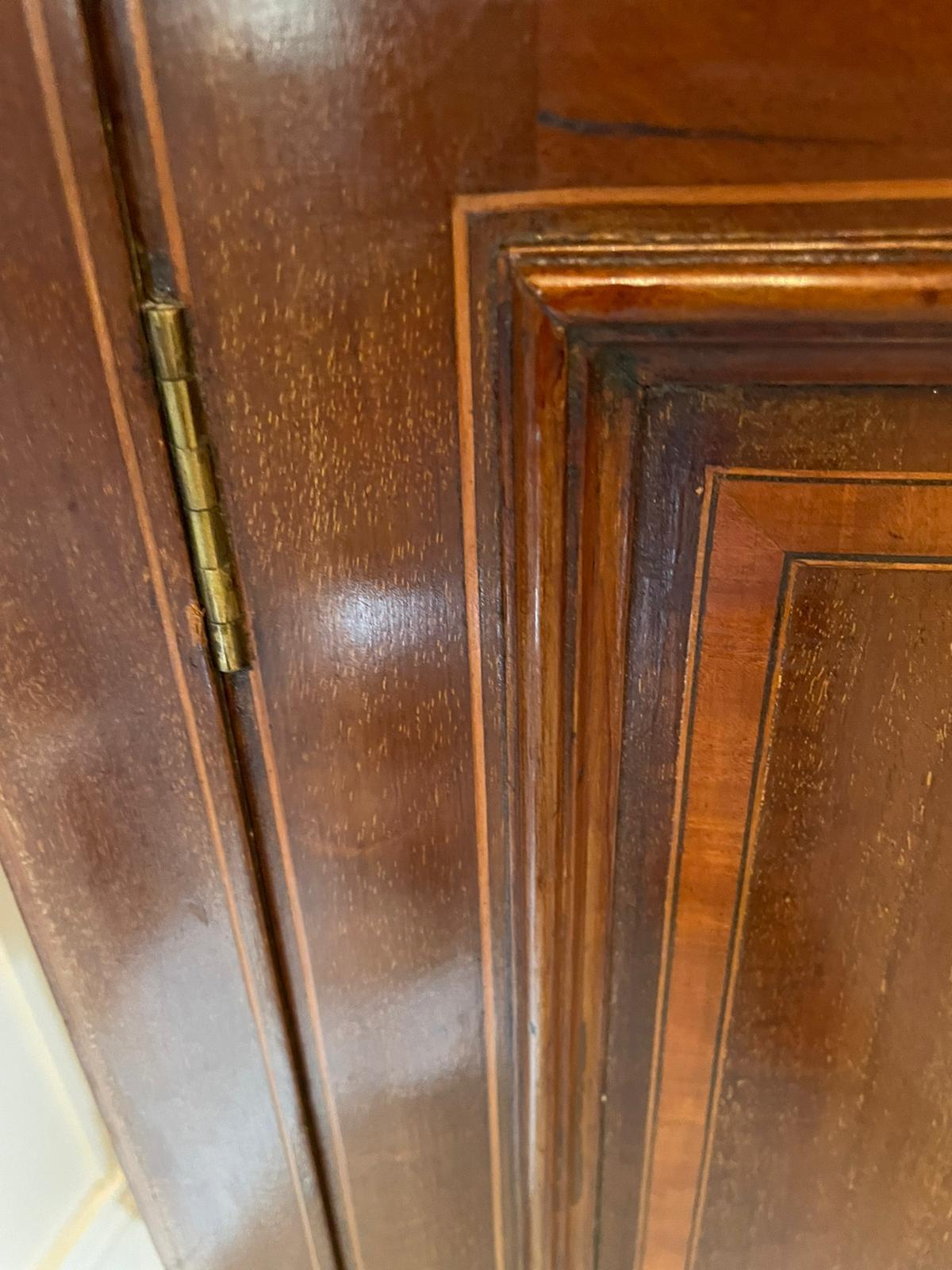 Quality Antique Edwardian Inlaid Mahogany Bow Fronted Sideboard For Sale 3