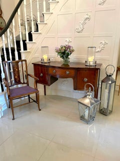 Quality Antique Edwardian Inlaid Mahogany Serpentine Shaped Sideboard