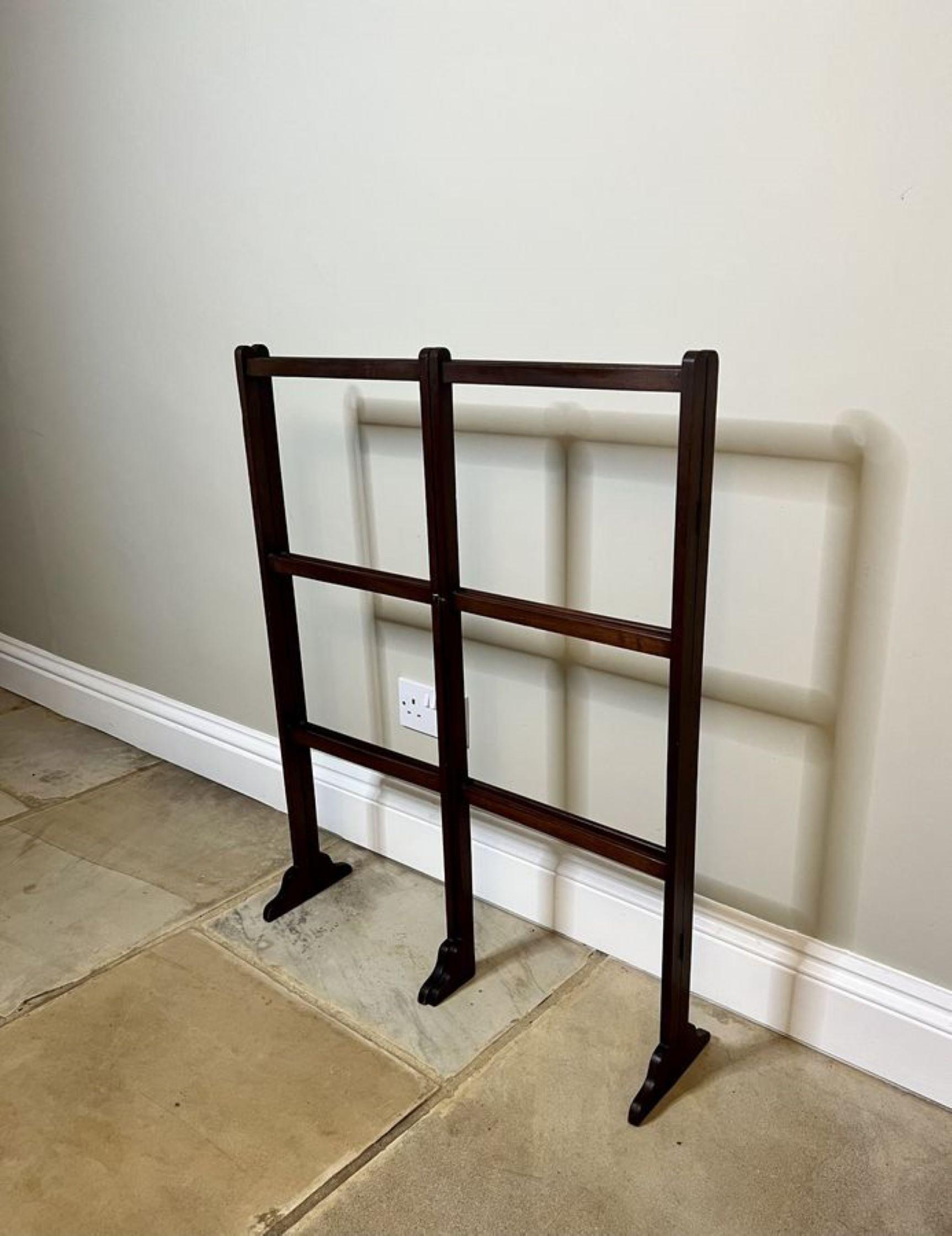 Mahogany Quality antique Edwardian mahogany folding clothes airer  For Sale