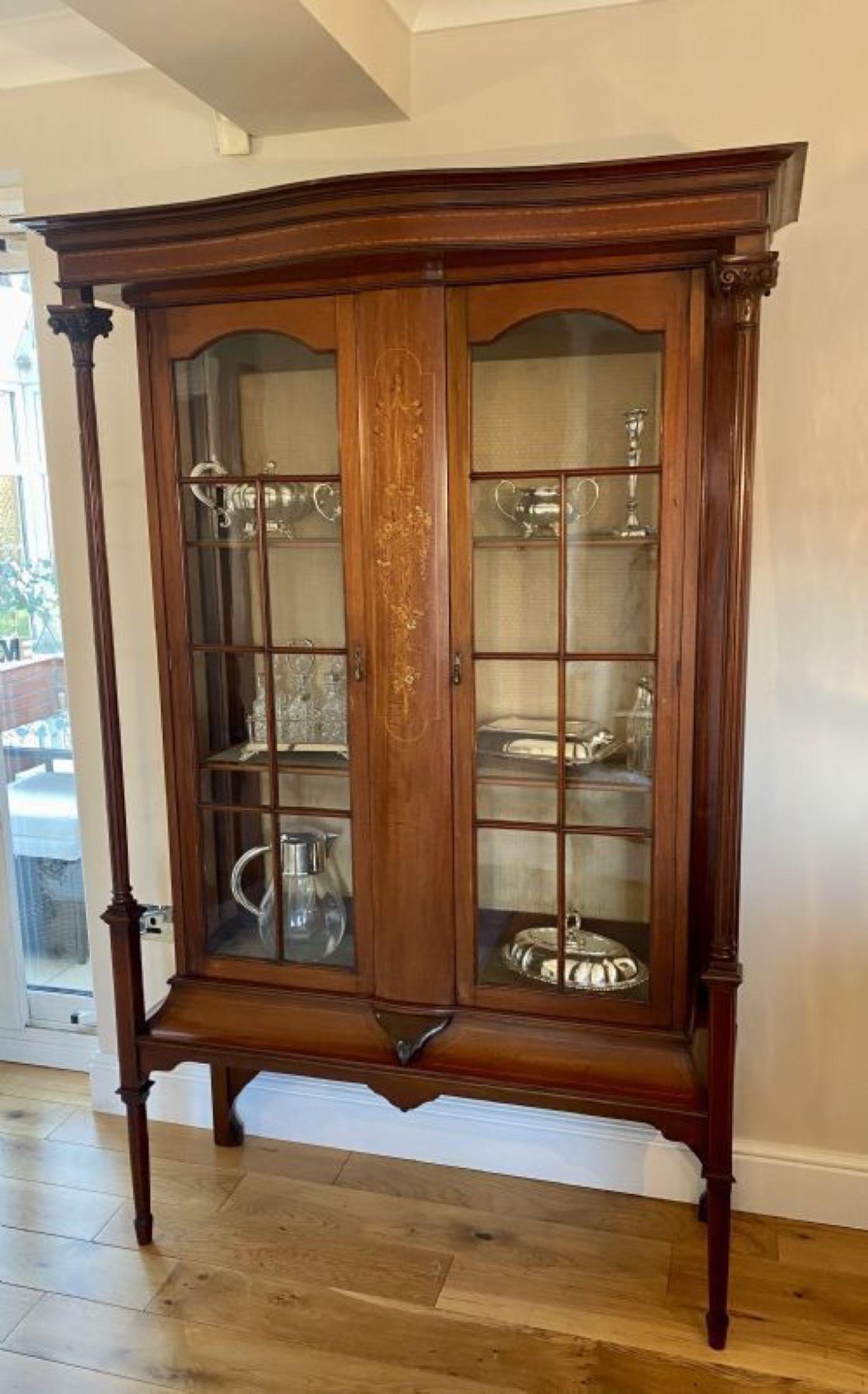 edwardian glass cabinet