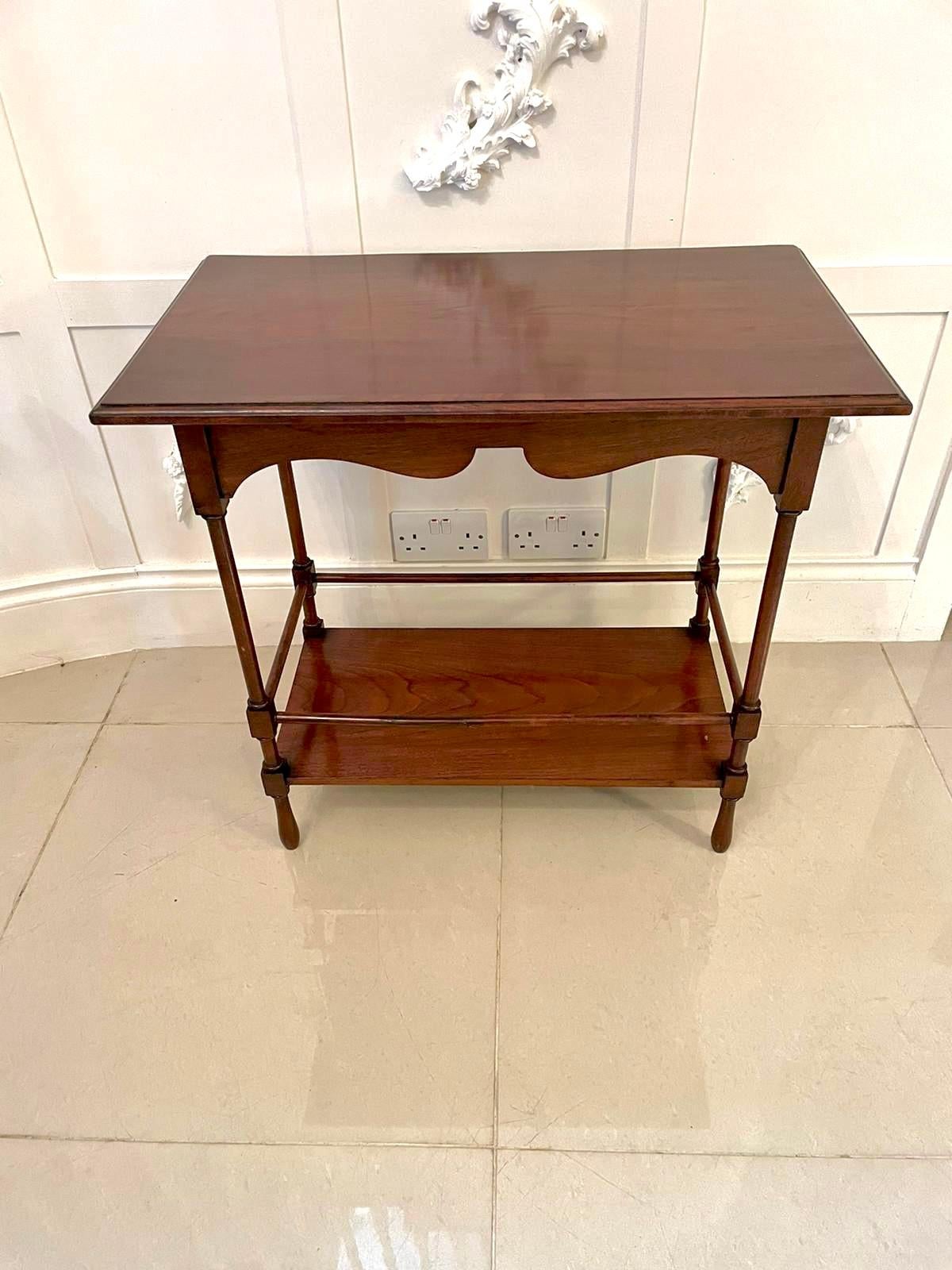 Quality Antique Edwardian Mahogany Lamp Table In Good Condition In Suffolk, GB