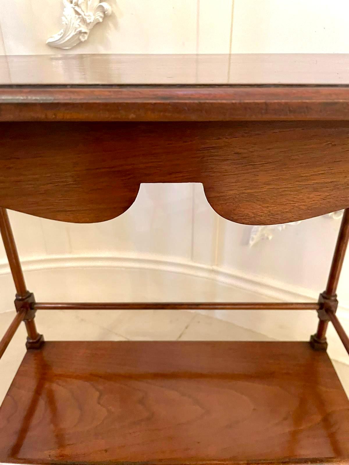 Quality Antique Edwardian Mahogany Lamp Table 1