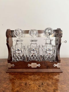 Quality antique Edwardian mahogany tantalus