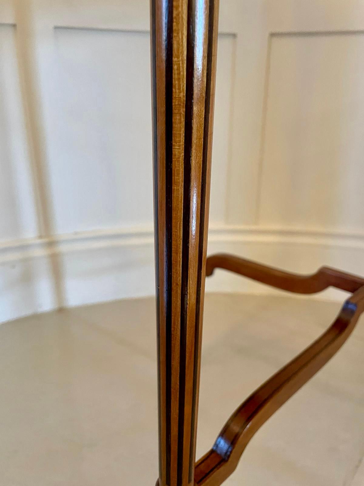 Early 20th Century Quality Antique Edwardian Satinwood Inlaid Lamp Table