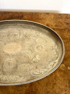 Hochwertiges antikes Edwardianisches versilbertes Tablett