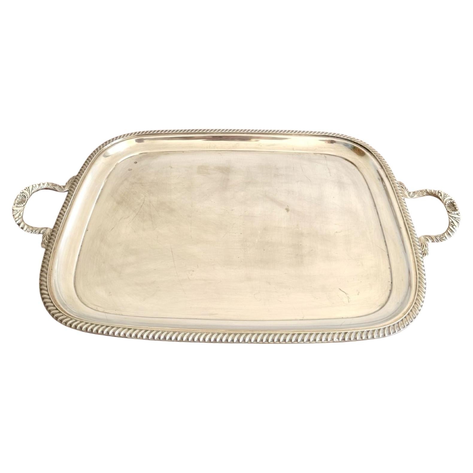 Quality antique Edwardian silver plated tray