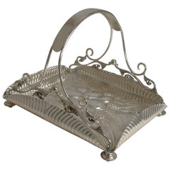 Quality Antique English Silver Plated Fruit Basket circa 1890 by Pinder Brothers