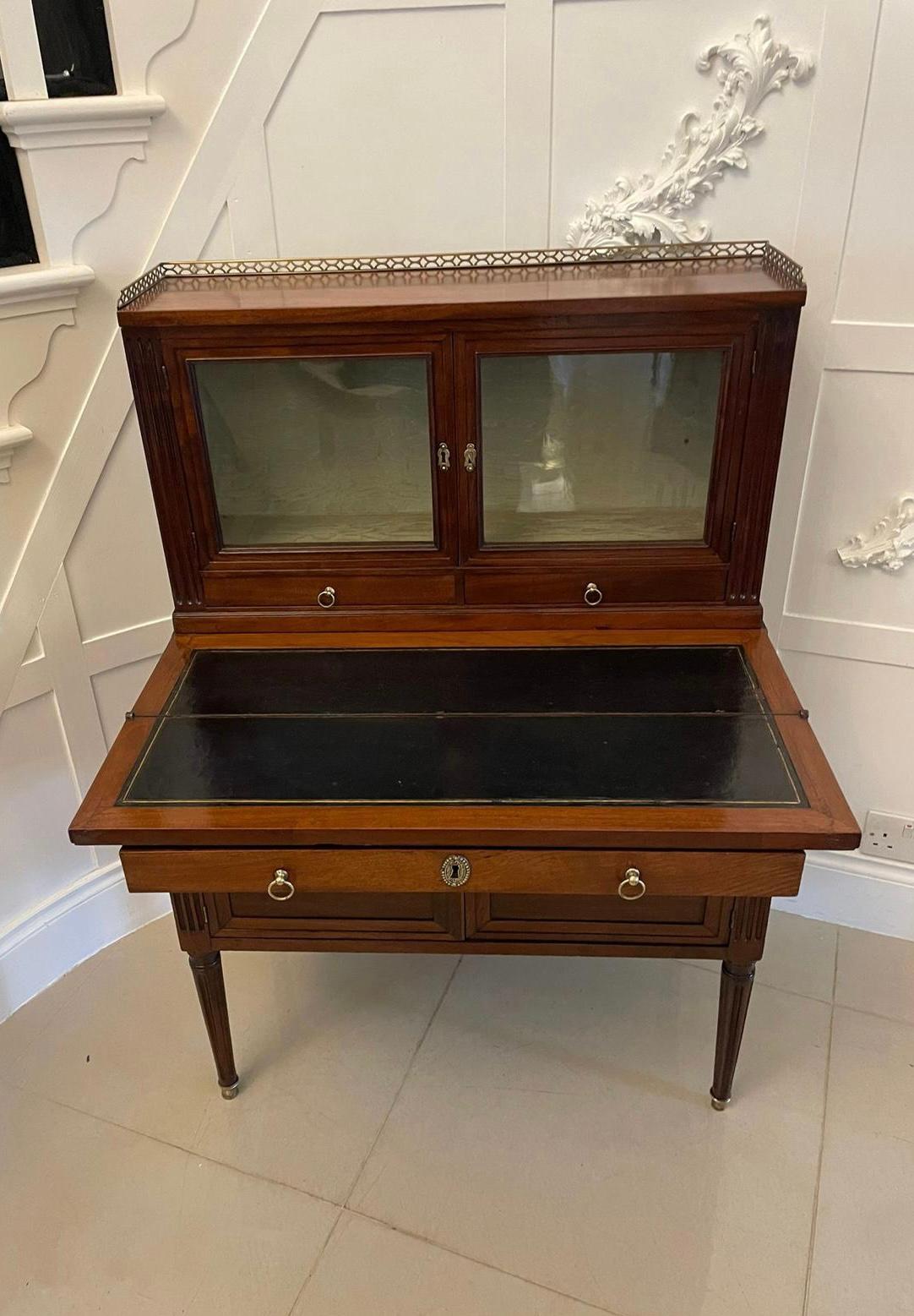 Escritorio abatible de caoba de calidad Antique French del siglo XIX en venta 5