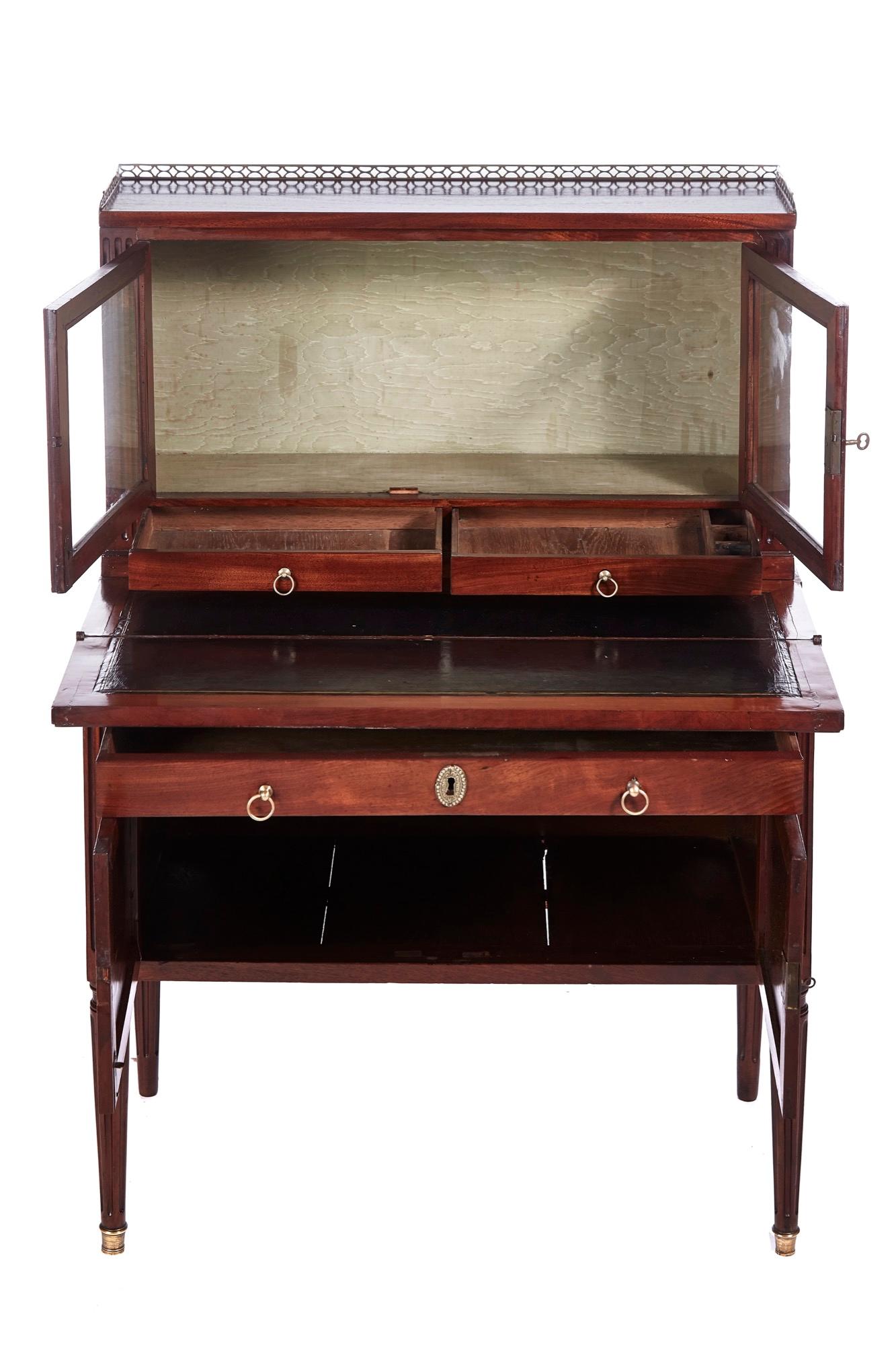 antique writing desk with fold down top