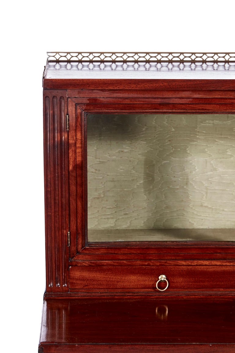 Quality Antique French Mahogany Fold Down Desk For Sale at 1stDibs