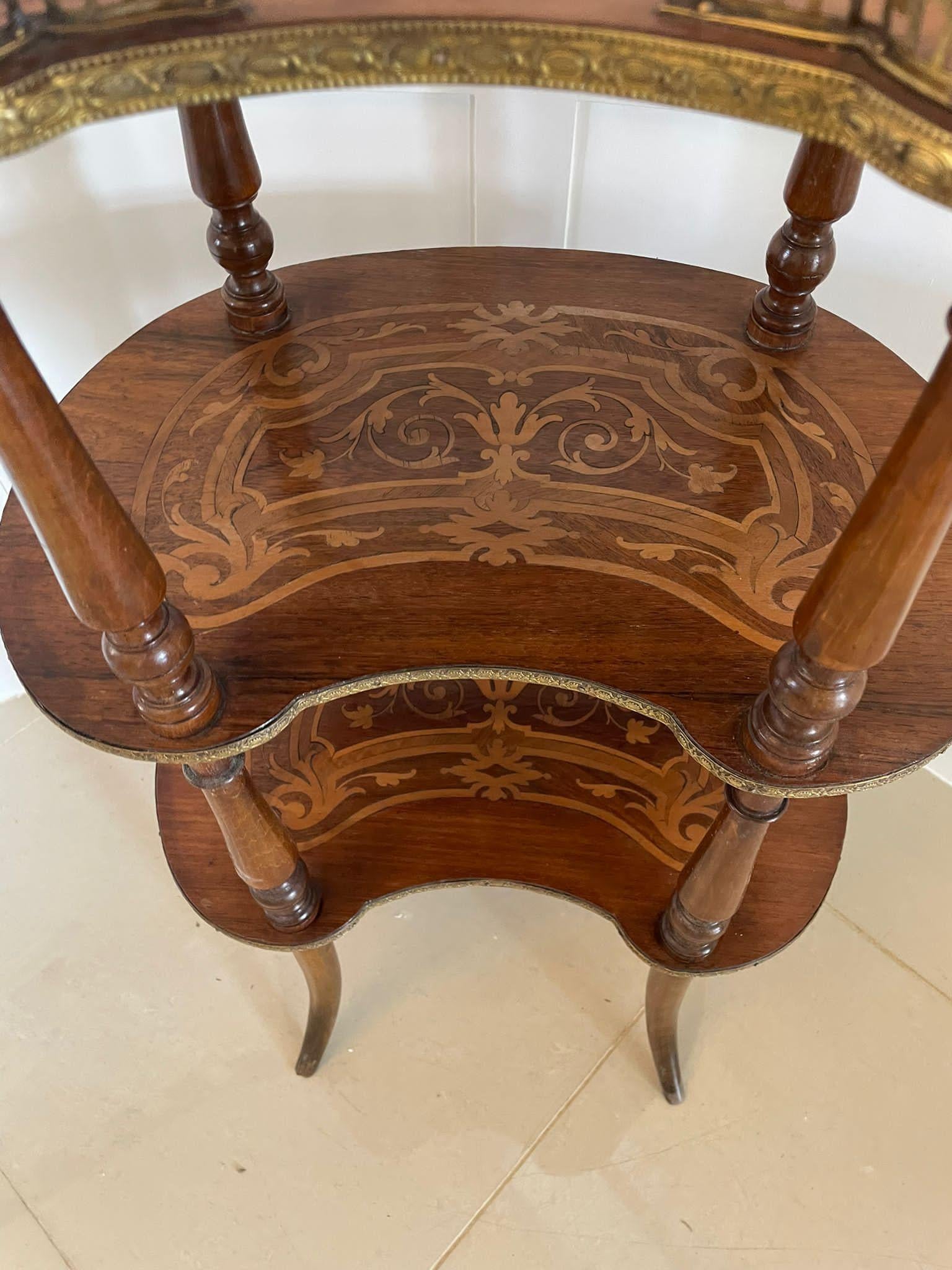Quality Antique French Marquetry Étagère For Sale 5